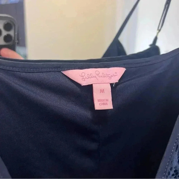 Lilly Pulitzer Navy Blue Lace Tank Dress - Picture 3 of 8